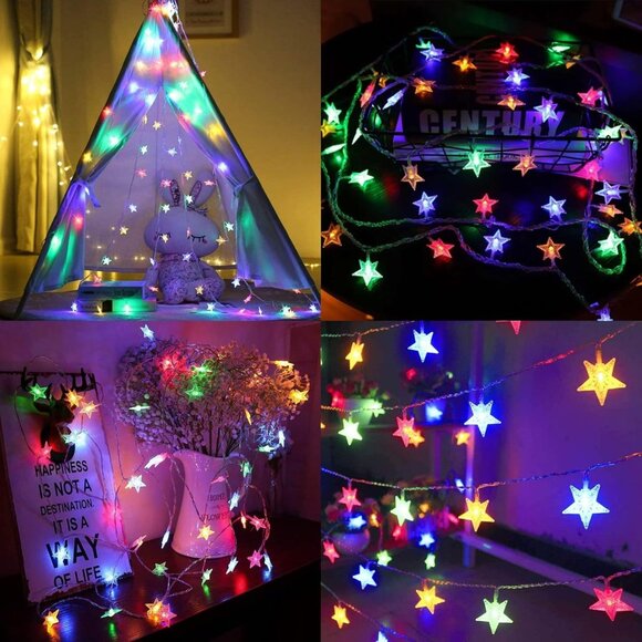 Star String Lights for Bedroom - 33 ft Plug-in Color Changing Star String Lights - Picture 6 of 8